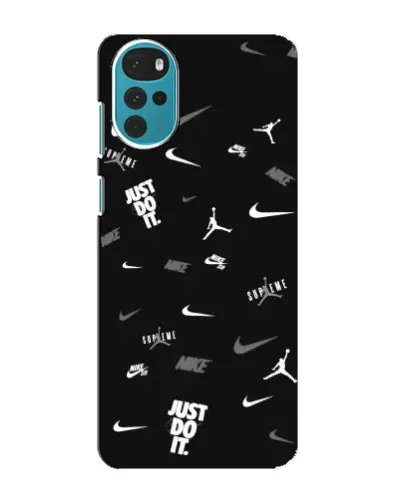 Чехол для Motorola MOTO G22 с картинкой «Nike Black Pattern» Чехол для Motorola MOTO G22 с картинкой «Nike Black Pattern»