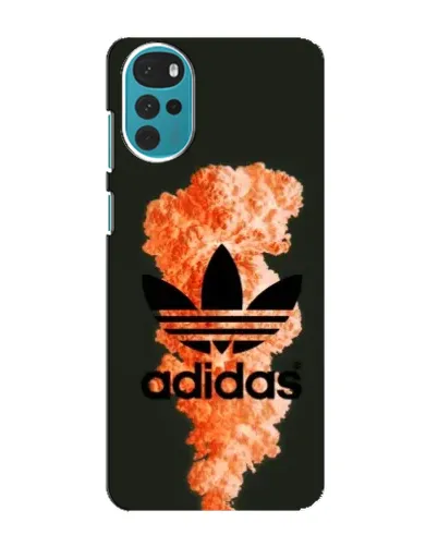 Чехол для Motorola MOTO G22 с картинкой «Оранжевый дым Adidas»