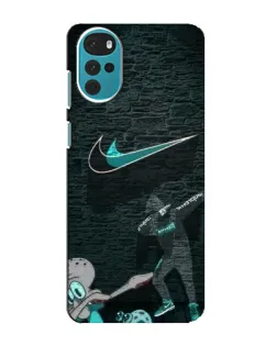 Чехол для Motorola MOTO G22 с картинкой «Спортивный арт Nike»
