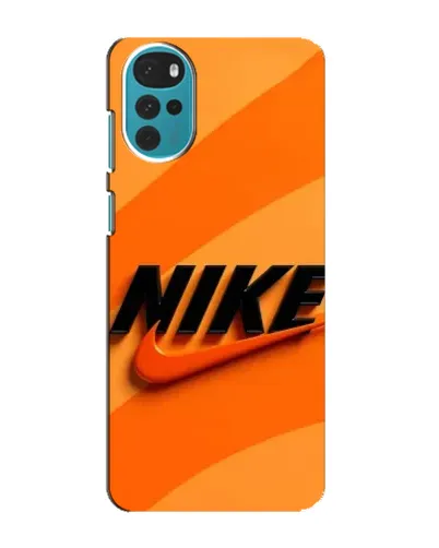 Чехол для Motorola MOTO G22 с картинкой «Оранжевый драйв Nike»