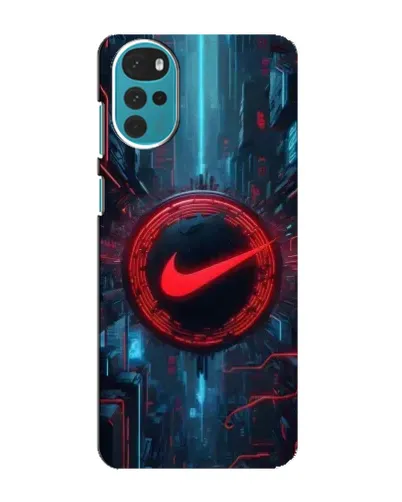 Чехол для Motorola MOTO G22 с картинкой «Техногенный стиль Nike»
