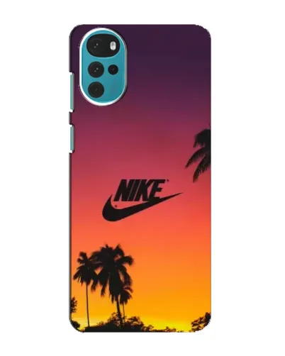 Чехол для Motorola MOTO G22 с картинкой «Nike на закате солнца»