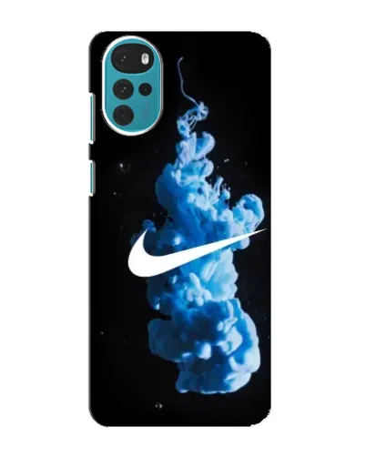 Чехол для Motorola MOTO G22 с картинкой «Nike и синий дым»