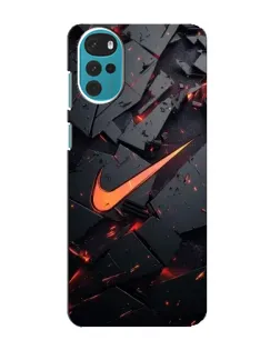 Чехол для Motorola MOTO G22 с картинкой «Nike — эффект разломов» Чехол для Motorola MOTO G22 с картинкой «Nike — эффект разломов»
