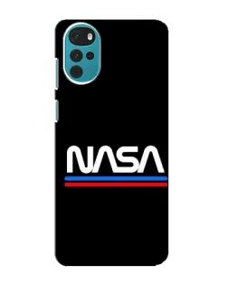 Чехол для Motorola MOTO G22 с картинкой «NASA — классика Red Blue»