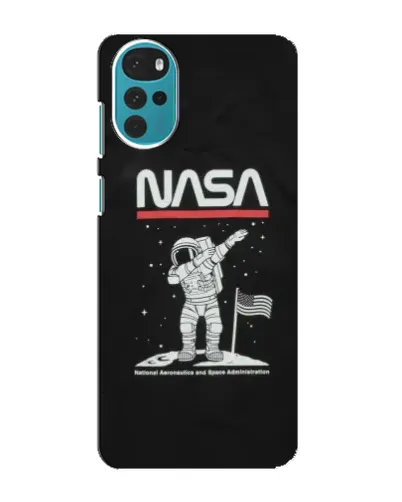 Чехол для Motorola MOTO G22 с картинкой «NASA — шагаем по Луне» Чехол для Motorola MOTO G22 с картинкой «NASA — шагаем по Луне»