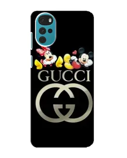 Чехол для Motorola MOTO G22 с картинкой «Gucci — герои Disney»