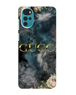 Чехол для Motorola MOTO G22 с картинкой «Абстрактные цветы Gucci»