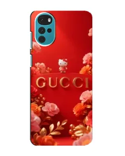 Чехол для Motorola MOTO G22 с картинкой «Gucci — золотой сад»