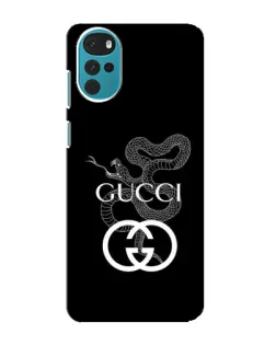 Чехол для Motorola MOTO G22 с картинкой «Gucci — серебряная змея»
