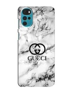 Чехол для Motorola MOTO G22 с картинкой «Gucci — мраморный шик»