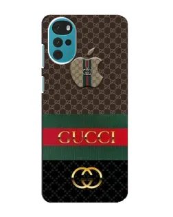 Чехол для Motorola MOTO G22 с картинкой «Gucci — брендированный десерт»