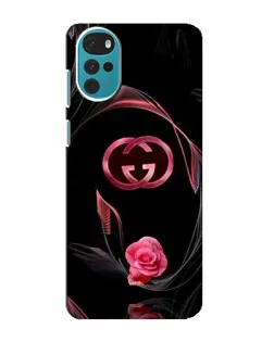 Чехол для Motorola MOTO G22 с картинкой «Gucci — неоновая роза»