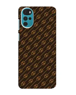 Чехол для Motorola MOTO G22 с картинкой «Gucci — золотые диагонали»