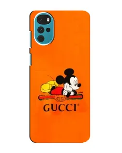 Чехол для Motorola MOTO G22 с картинкой «Микки Маус Gucci — оранж»