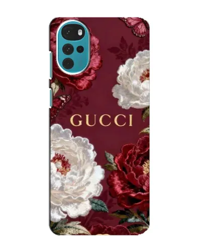 Чехол для Motorola MOTO G22 с картинкой «Gucci — бордовые розы» Чехол для Motorola MOTO G22 с картинкой «Gucci — бордовые розы»