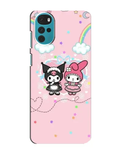 Чехол для Motorola MOTO G22 с картинкой «My Melody и Kuromi»
