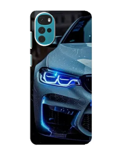 Чехол для Motorola MOTO G22 с картинкой «Взгляд BMW с синими фарами» Чехол для Motorola MOTO G22 с картинкой «Взгляд BMW с синими фарами»