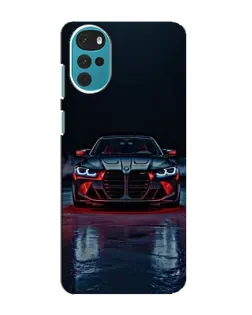Чехол для Motorola MOTO G22 с картинкой «BMW на мокрой дороге»