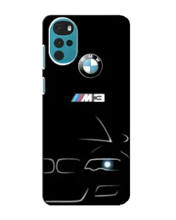 Чехол для Motorola MOTO G22 с картинкой «Минималистичный принт BMW M3»