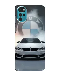Чехол для Motorola MOTO G22 с картинкой «BMW в белом дыму»