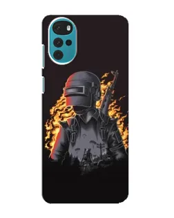 Чехол для Motorola MOTO G22 с картинкой «PUBG — огненный силуэт» Чехол для Motorola MOTO G22 с картинкой «PUBG — огненный силуэт»