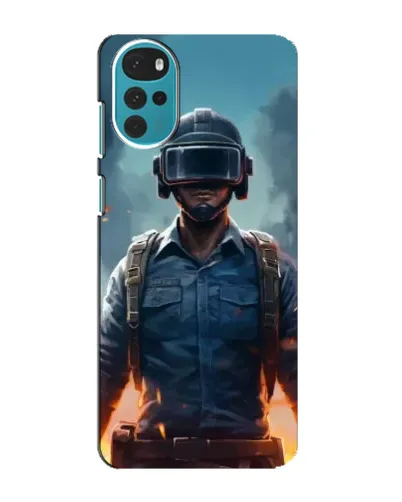 Чехол для Motorola MOTO G22 с картинкой «PUBG — реалистичный герой»