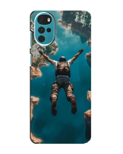 Чехол для Motorola MOTO G22 с картинкой «PUBG — свободное падение»
