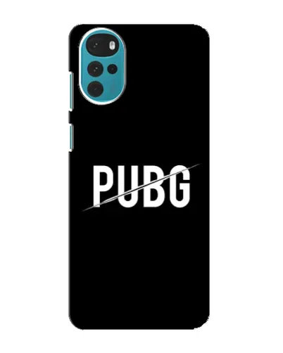 Чехол для Motorola MOTO G22 с картинкой «PUBG — белый логотип»