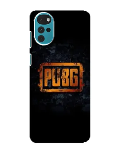 Чехол для Motorola MOTO G22 с картинкой «PUBG — золотой логотип»
