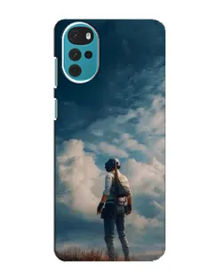 Чехол для Motorola MOTO G22 с картинкой «Герой PUBG на скале» Чехол для Motorola MOTO G22 с картинкой «Герой PUBG на скале»
