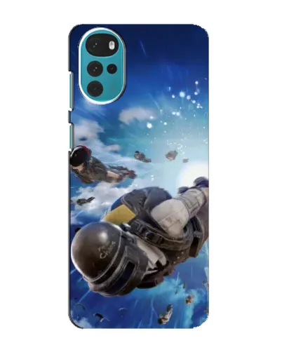 Чехол для Motorola MOTO G22 с картинкой «Десант PUBG — прыжок»