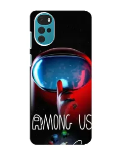 Чехол для Motorola MOTO G22 с картинкой «Красный импостер — макро»