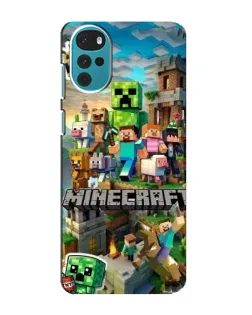 Чехол для Motorola MOTO G22 с картинкой «Замок Minecraft»