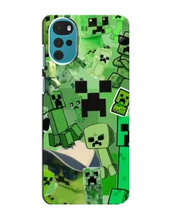 Чехол для Motorola MOTO G22 с картинкой «Криперы Minecraft»