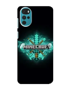Чехол для Motorola MOTO G22 с картинкой «Minecraft Diamond лого»