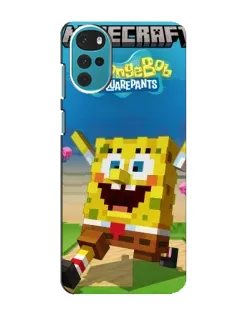 Чехол для Motorola MOTO G22 с картинкой «Губка Боб Minecraft»