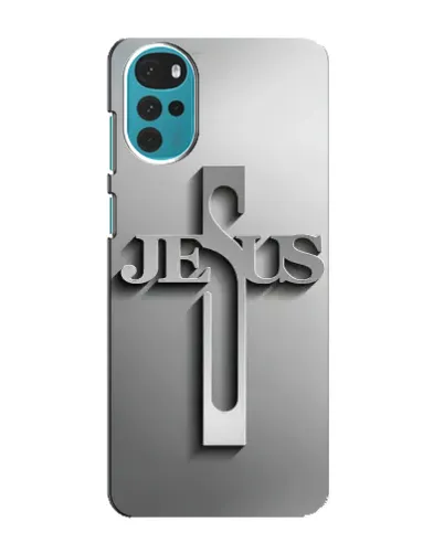 Чохол для Motorola MOTO G22 з картинкою «Металевий хрест Jesus» Чохол для Motorola MOTO G22 з картинкою «Металевий хрест Jesus»