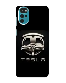 Чехол для Motorola MOTO G22 с картинкой «Tesla — серебристое авто» Чехол для Motorola MOTO G22 с картинкой «Tesla — серебристое авто»