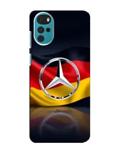 Чехол для Motorola MOTO G22 с картинкой «Mercedes — флаг Германии»