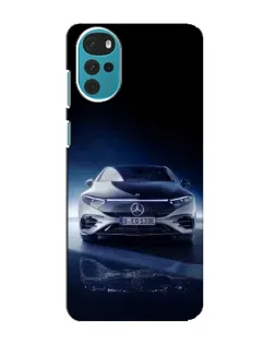 Чехол для Motorola MOTO G22 с картинкой «Ночной Mercedes EQ»