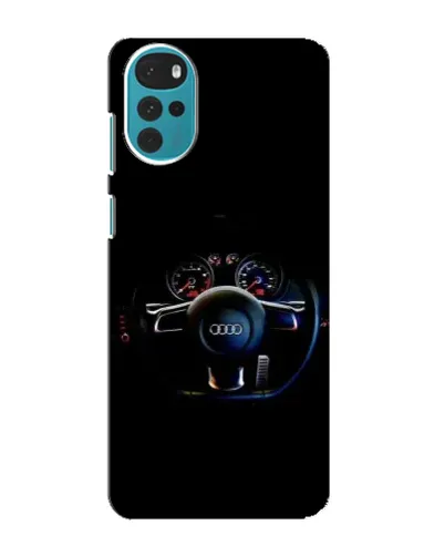 Чехол для Motorola MOTO G22 с картинкой «Салон Audi — руль»