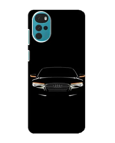 Чехол для Motorola MOTO G22 с картинкой «Audi — ночной контур»