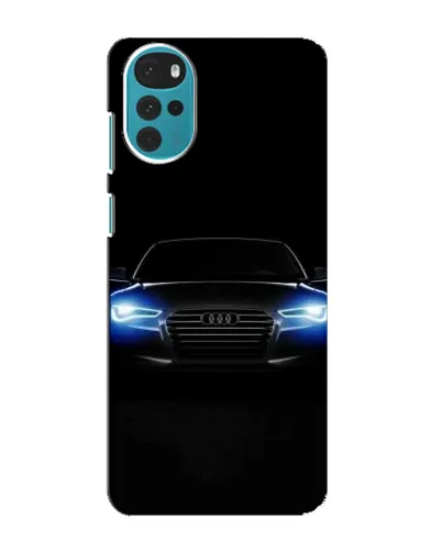 Чехол для Motorola MOTO G22 с картинкой «Audi в неоне»