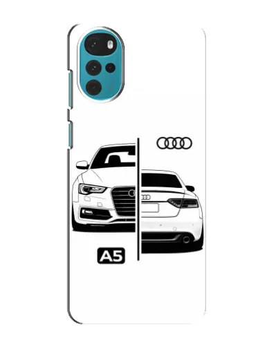 Чехол для Motorola MOTO G22 с картинкой «Audi — контрастный дизайн»