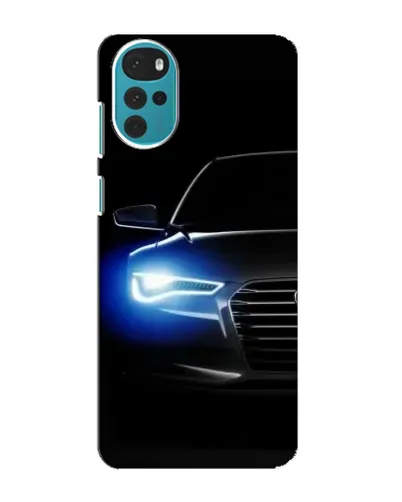 Чехол для Motorola MOTO G22 с картинкой «Неоновый взгляд Audi»