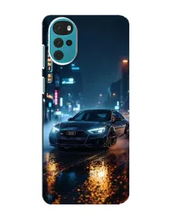Чехол для Motorola MOTO G22 с картинкой «Ночной город и Audi» Чехол для Motorola MOTO G22 с картинкой «Ночной город и Audi»