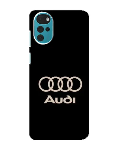 Чехол для Motorola MOTO G22 с картинкой «Audi — золотой логотип»