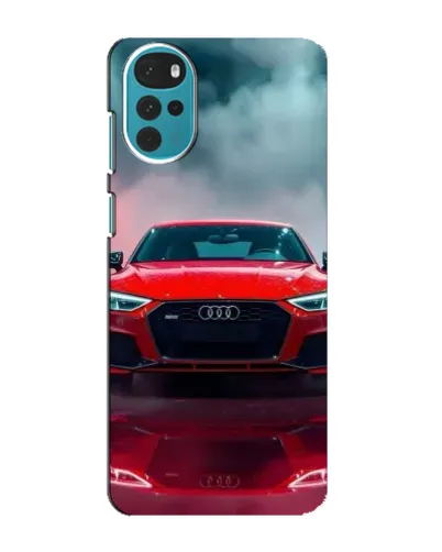 Чехол для Motorola MOTO G22 с картинкой «Audi RS — красный стиль»