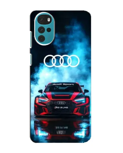Чехол для Motorola MOTO G22 с картинкой «Audi Sport — неон»
